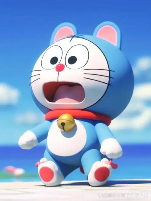 机器猫惊讶的表情包头像哆啦a梦!
