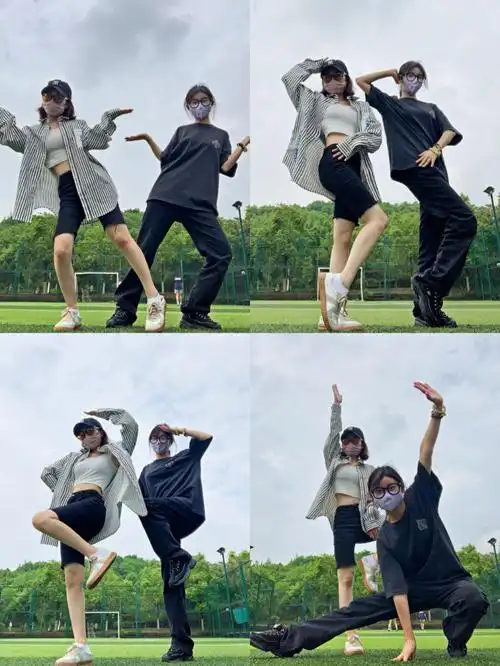 搞笑女双人拍照姿势