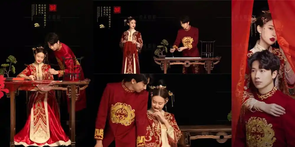 是精髓,对于婚照来说,无论是金绣顶级喜服,还是"龙凤呈祥"高定嫁衣,把