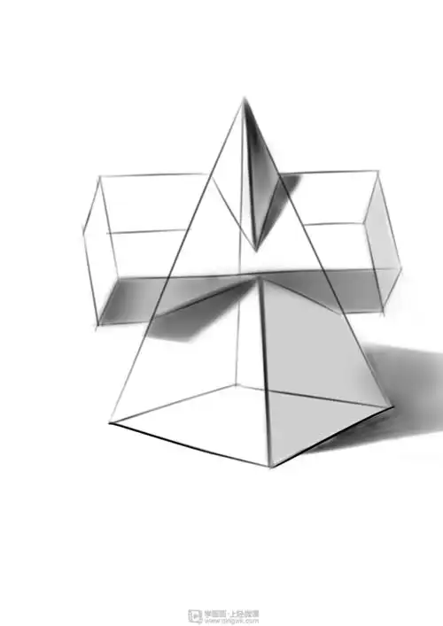 《组合几何体—素描速写美术绘画入门练习》by rh-15-039谜