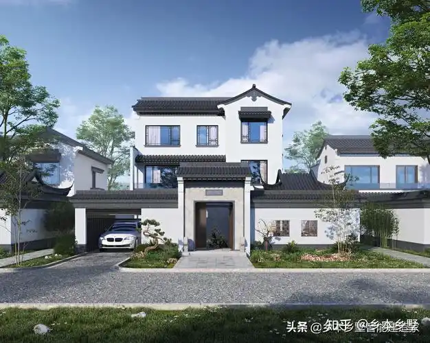 适合农村建的五款新中式别墅一二三层全都有50年不过时