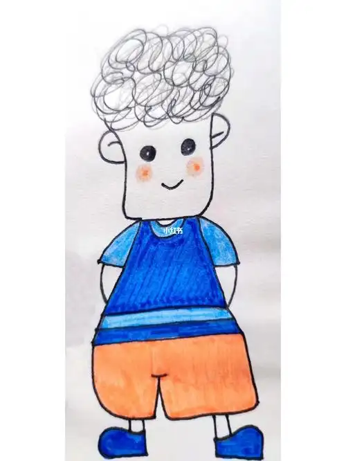 幼儿园作业手绘自画像