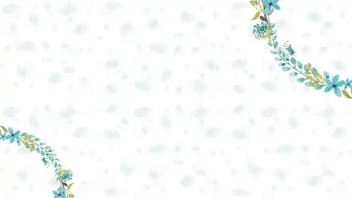 五张蓝色淡雅水彩艺术手绘ppt背景图片