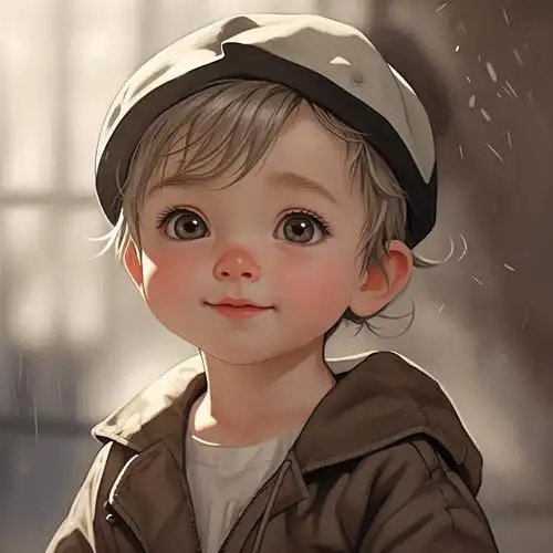 戴帽子萌娃头像