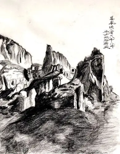 三元堂画室太行山风景速写素描写生作品集2