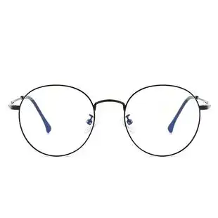 文艺纯钛金属黑框细边眼镜男女学生镜近视配镜网红幼圆超轻圆框镜