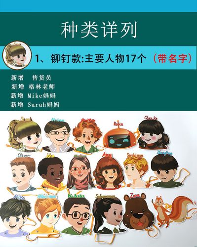 主要人物头饰17个带名字铆钉款