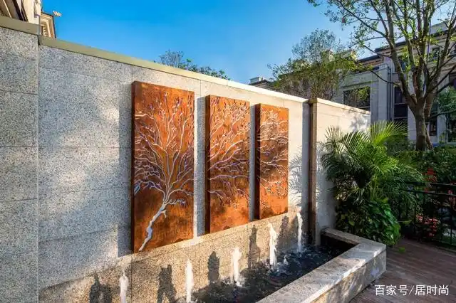 20个庭院"景观墙"设计,建一个好看的景墙,让院子更加出彩