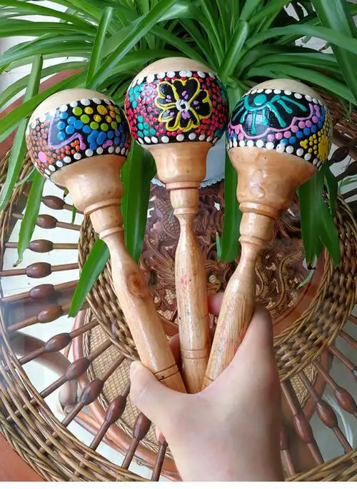 椰壳沙锤乐器奥尔夫打击乐器椰壳沙锤手工沙蛋椰子砂球幼儿园儿童早教