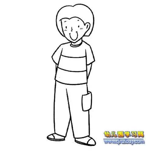 人物简笔画:男孩4