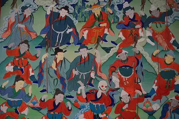 青海塔尔寺内的壁画