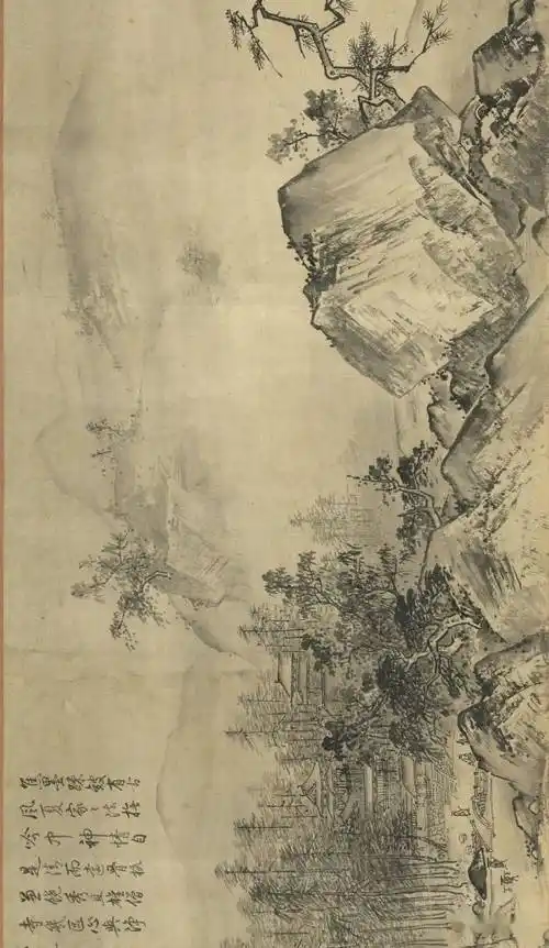 《溪山清远图》的前图像志描述《溪山清远图》为南宋夏圭水墨山水长卷