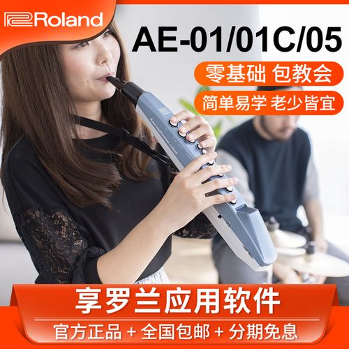 罗兰电吹管ae01电子黑管乐器ae01c电萨克斯笛子ae05初学者入门