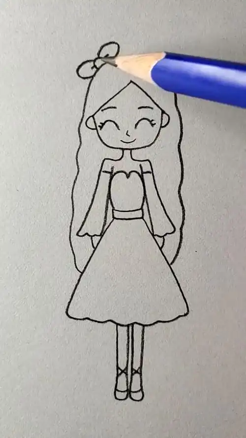 画画原来如此简单#画小美女