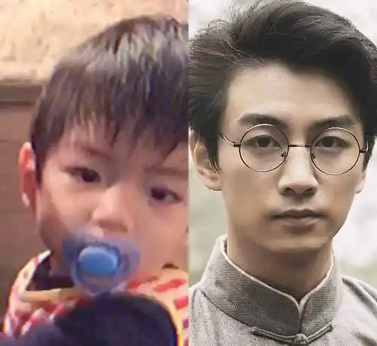 陈妍希还晒出儿子小时候的照片,看起来很帅气,眉眼非常像陈晓,而且