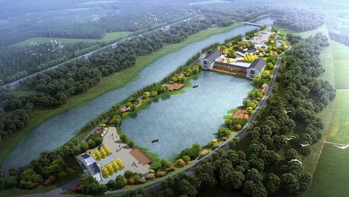 鱼塘 鱼池 垂钓园设计案例效果图 乡村水塘 乡村池塘 乡村风貌