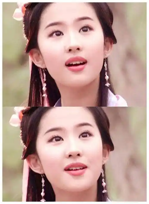 刘亦菲娇美妆容胜芙蓉水殿风吹香珠翠