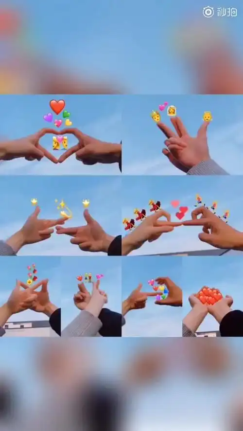 超火情侣拍照手势get拍起来吧