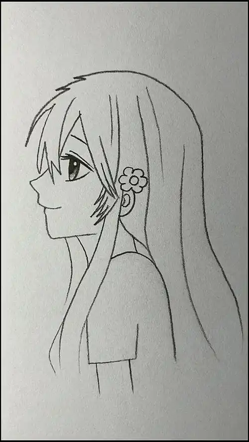 简笔画#画倾城的侧颜