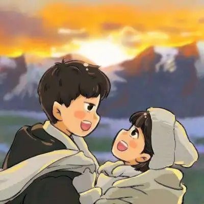 超甜情侣头像手绘高级唯美浪漫甜蜜图片