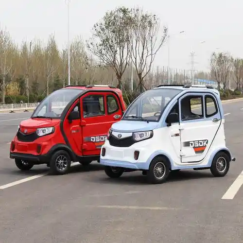 全封闭四轮代步车家用小型接送孩子电动汽车成人老年人带棚电瓶车