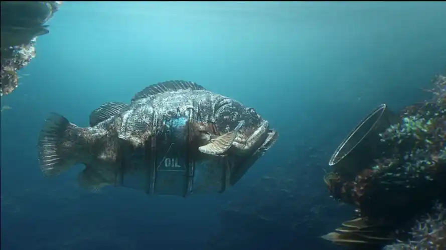 海洋被工业污染,鱼类集体变异机械化,一部科幻短片让人们反思