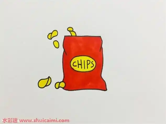 零食卡通简笔画包装袋