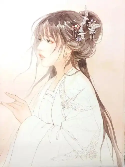 【水彩教程】古风小仙女来袭