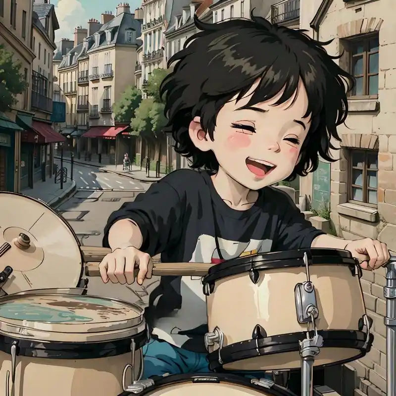 会打架子鼓男孩女孩泰酷辣