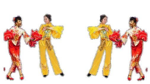 【原创音画素材】透明gif格式舞蹈人物制作03