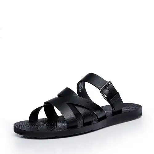 zero零度夏季2015新款凉拖真皮时尚凉鞋男士罗马休闲沙滩皮拖鞋男f