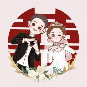 手绘结婚请柬头像卡通漫画人物定制动漫情侣照片转手绘q版 宠物画