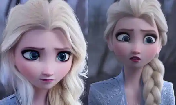 冰雪奇缘:当艾莎换上披肩长发,艾莎更显自由与亲和_睡衣_公主_魔法