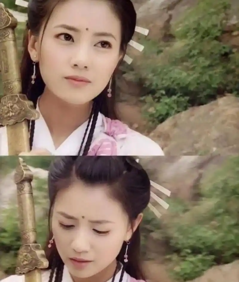 多年后再看高圆圆演的周芷若,她头上这个感觉怪怪的,不过这版周芷若