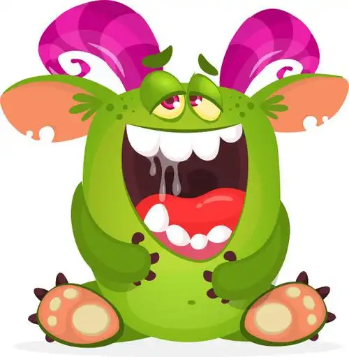 巨魔,怪物,卡通,药,可爱的矢量图素材_id:377471758