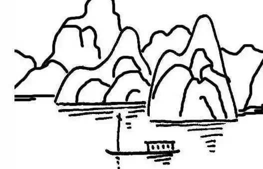 山画法的教程幼儿简笔画山水河流的画法图片大全山水风景简笔画图片
