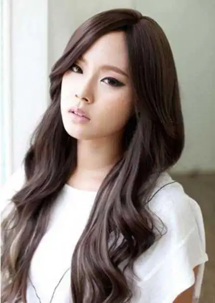 适合方脸女生发型设计图中分发型修饰脸型不足