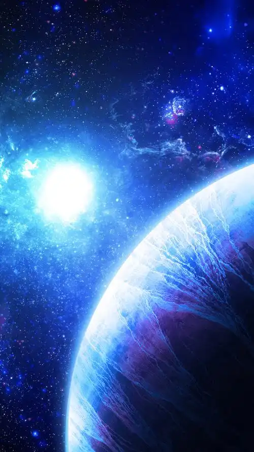 蓝色太空大气梦幻背景