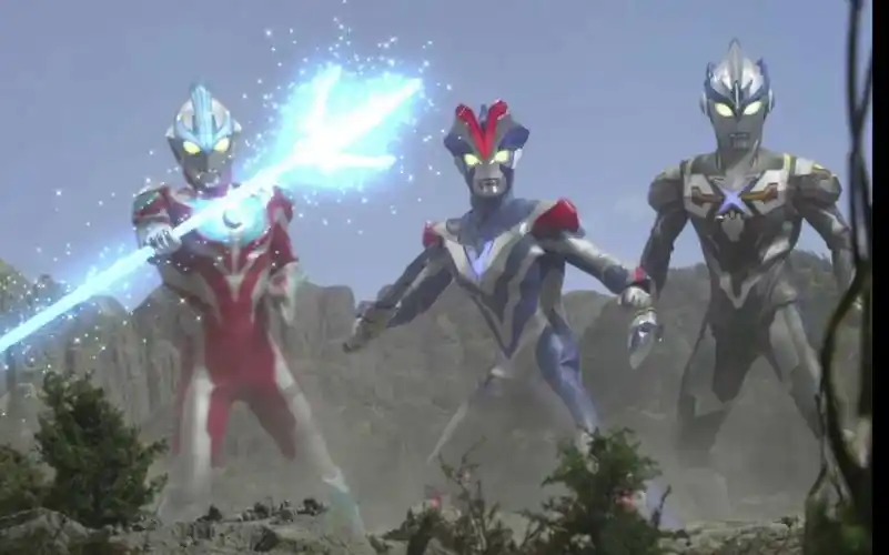 1080p 艾克斯奥特曼 银河 维克特利客串回 闪光之空 链接大地 超燃打