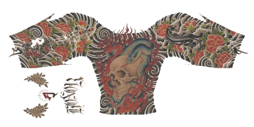 如龙系列纹身贴图提取分享