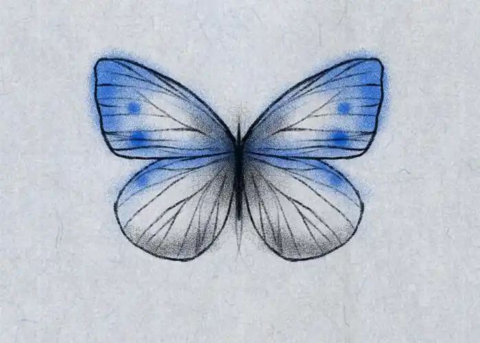 纹身手稿蝴蝶