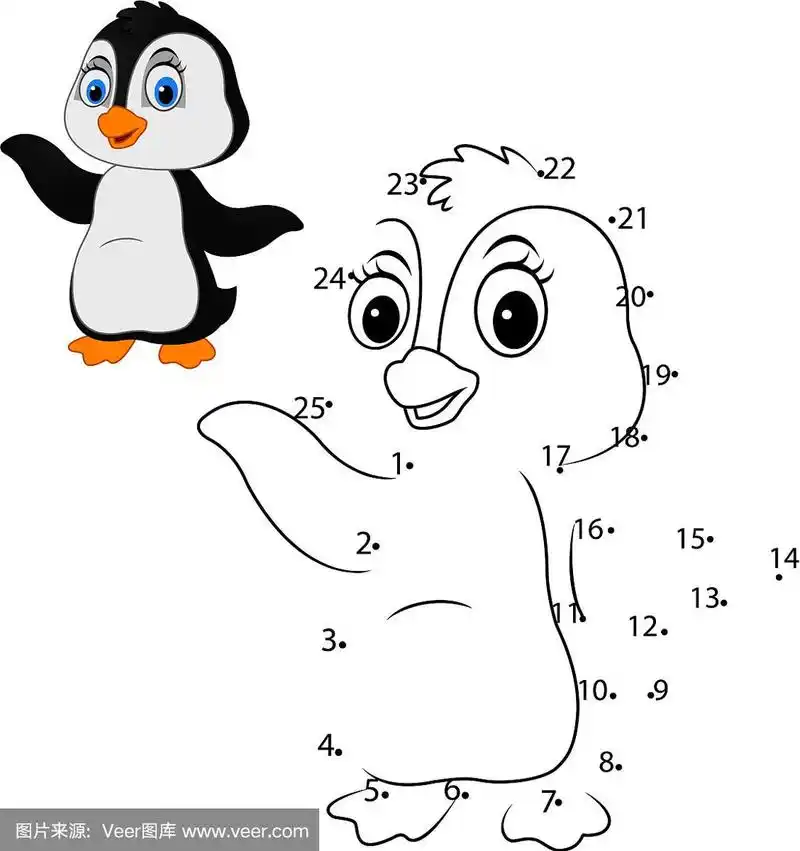 连接数字绘制动物教育