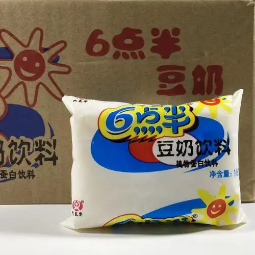 6点半豆奶饮料经典儿时原味早餐奶六点半豆浆怀旧饮料整箱180ml24袋