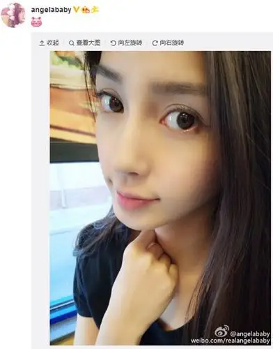 angelababy晒美照清纯可爱网友:美得那么任性(图)