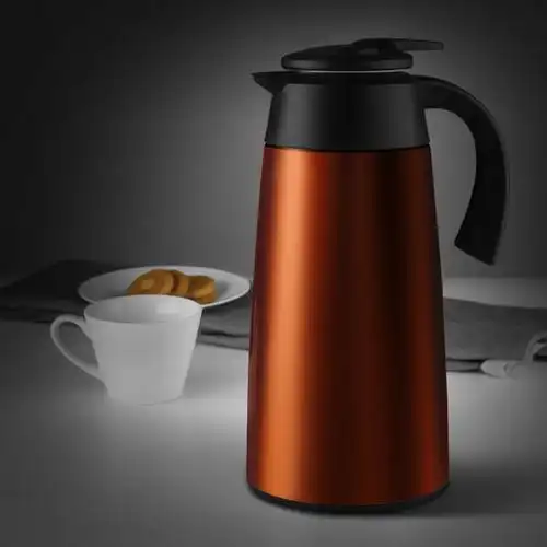 保温壶不锈钢内胆 欧式热水瓶暖水壶大容量暖壶保温瓶2l 酒红色