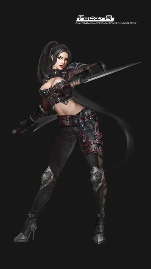 欧美写实风格rpg游戏人物原画 技能图标绘制