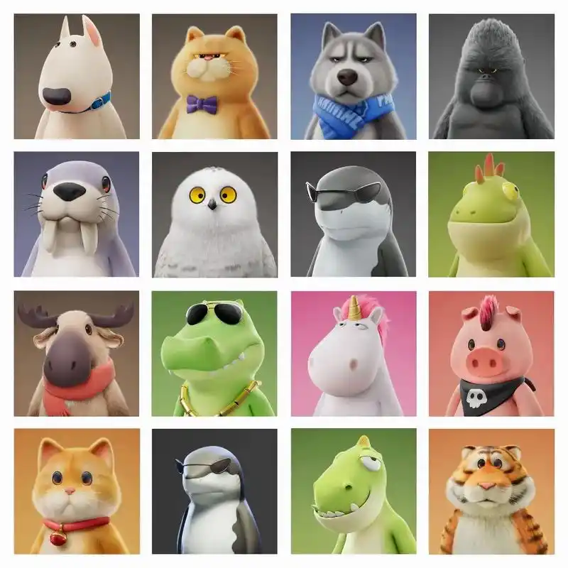 超可爱的动物派对头像.#动物派对 #动物派对头像 #可爱头像 - 抖音