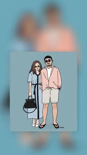 唯美卡通浪漫情侣,高清图片,手机锁屏桌面-壁纸族