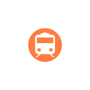 橙色的地铁图标pngpsd2000*2000地铁火车蓝色icon图标pngpsd2000*2000