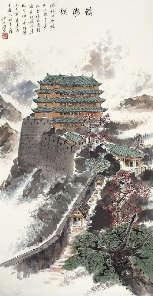 谭大鹏笔下的古建筑作品【气势恢宏】-古镇古村_古建中国